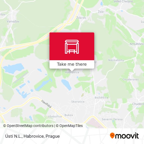 Ústí N.L., Habrovice map