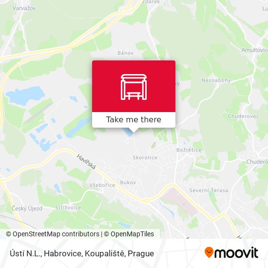 Ústí N.L., Habrovice, Koupaliště map
