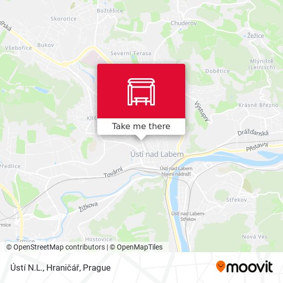 Ústí N.L., Hraničář map