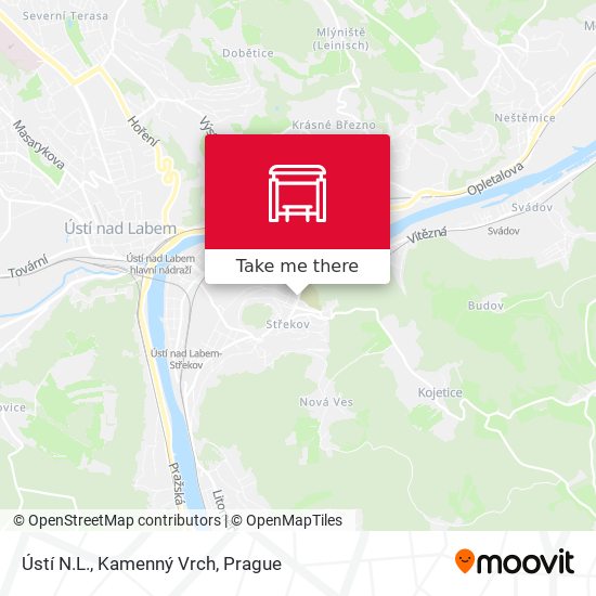 Ústí N.L., Kamenný Vrch map
