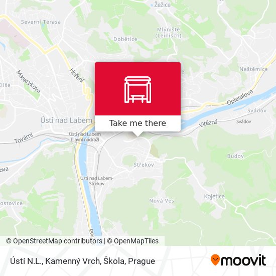 Ústí N.L., Kamenný Vrch, Škola map