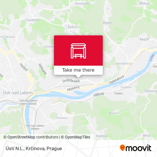 Ústí N.L., Krčínova map