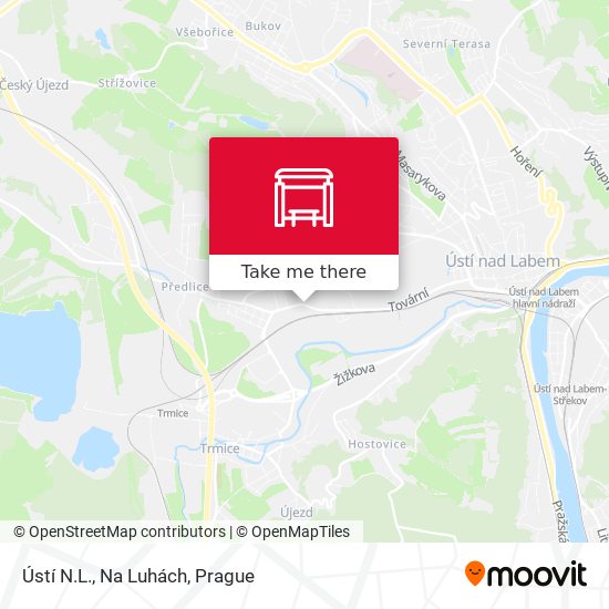 Ústí N.L., Na Luhách map