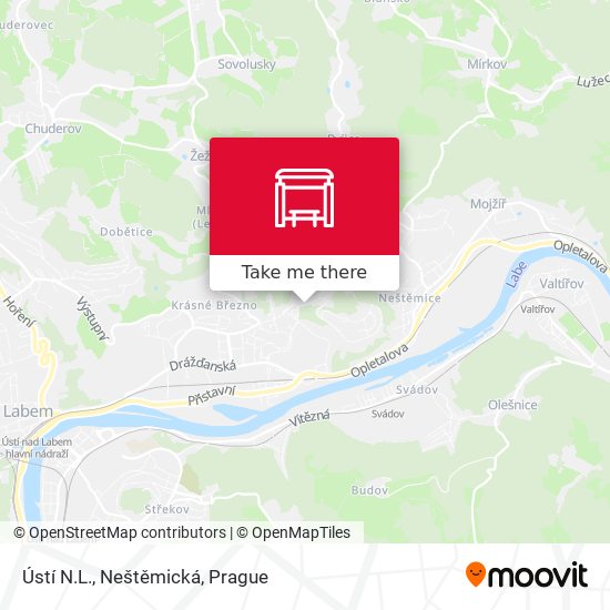 Ústí N.L., Neštěmická map