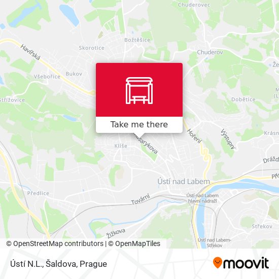 Ústí N.L., Šaldova map