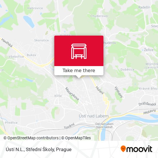Ústí N.L., Střední Školy map