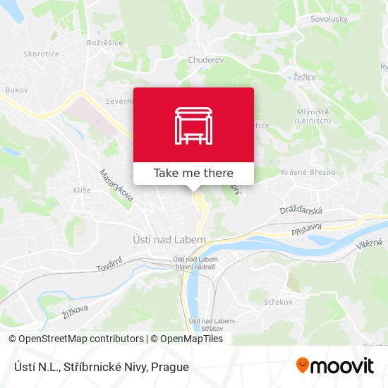 Ústí N.L., Stříbrnické Nivy map