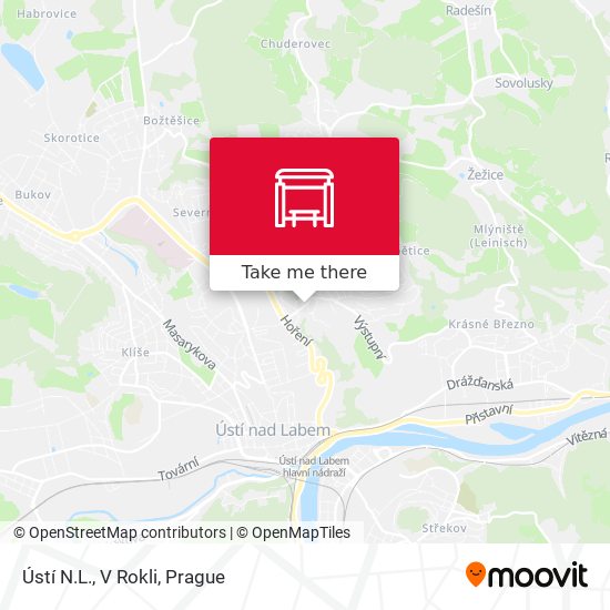 Ústí N.L., V Rokli map