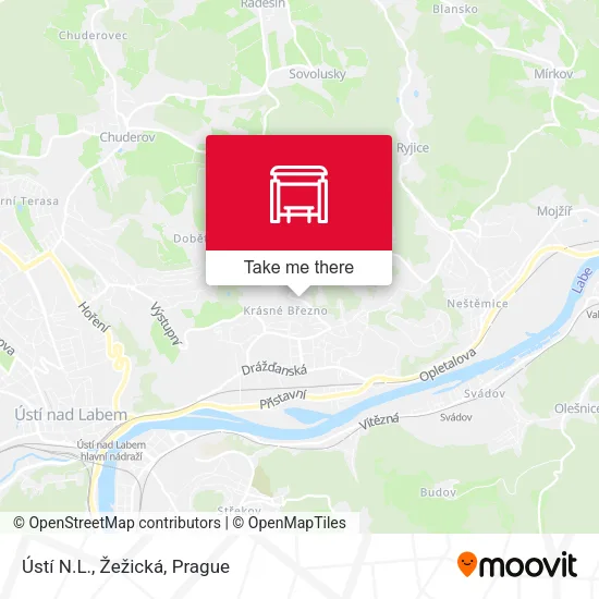 Карта Ústí N.L., Žežická