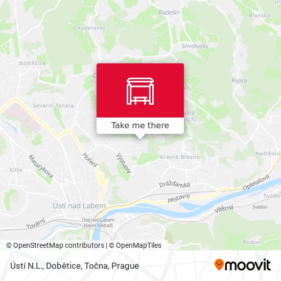 Ústí N.L., Dobětice, Točna map