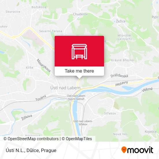 Карта Ústí N.L., Důlce
