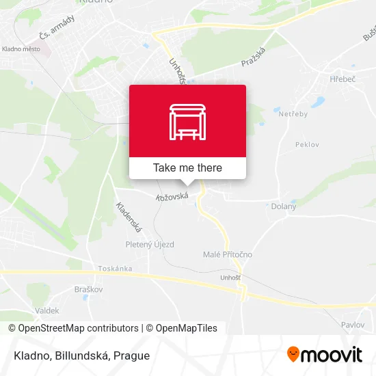 Карта Kladno, Billundská