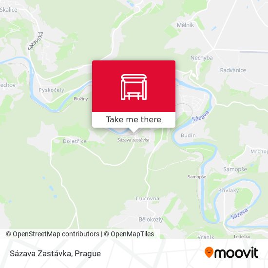 Sázava Zastávka map