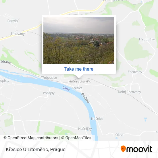 Карта Křešice U Litoměřic