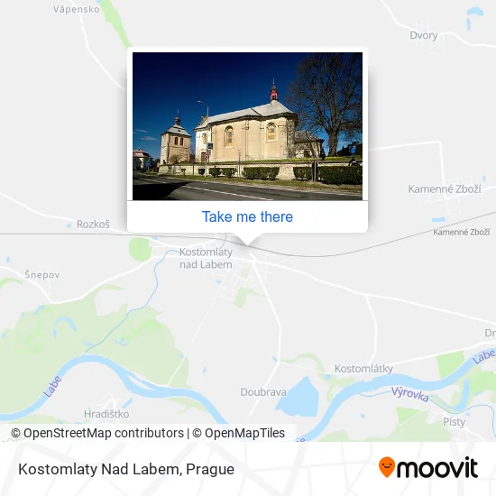 Карта Kostomlaty Nad Labem