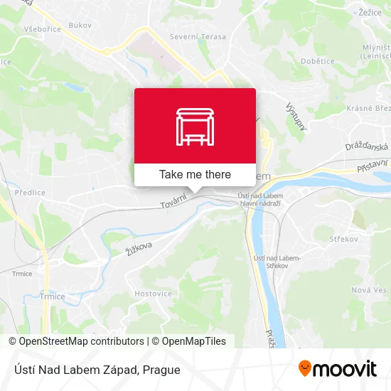 Карта Ústí Nad Labem Západ