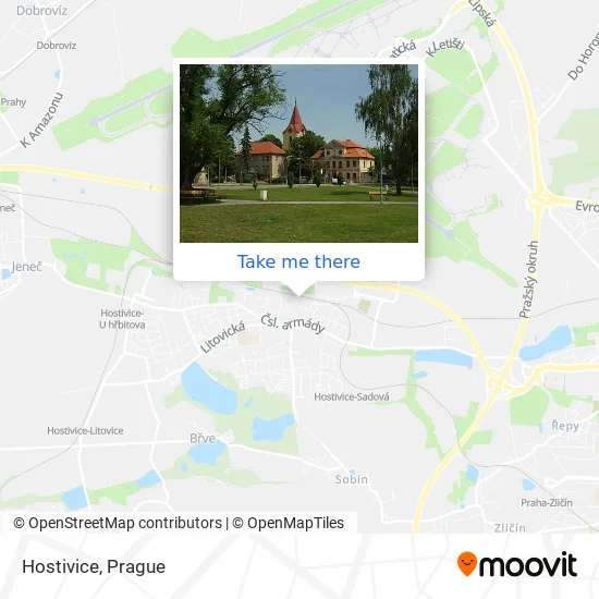 Карта Hostivice