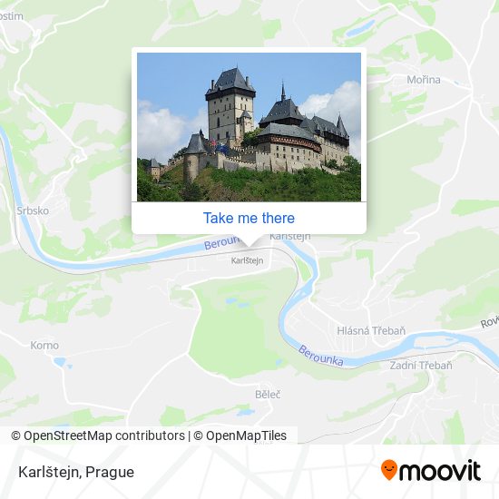 Karlštejn map