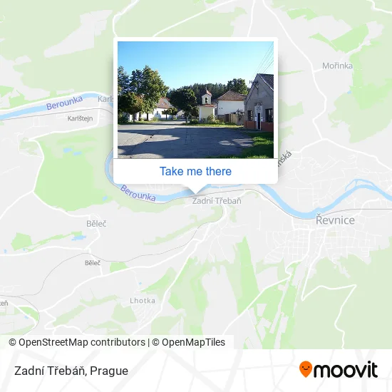 Карта Zadní Třebáň