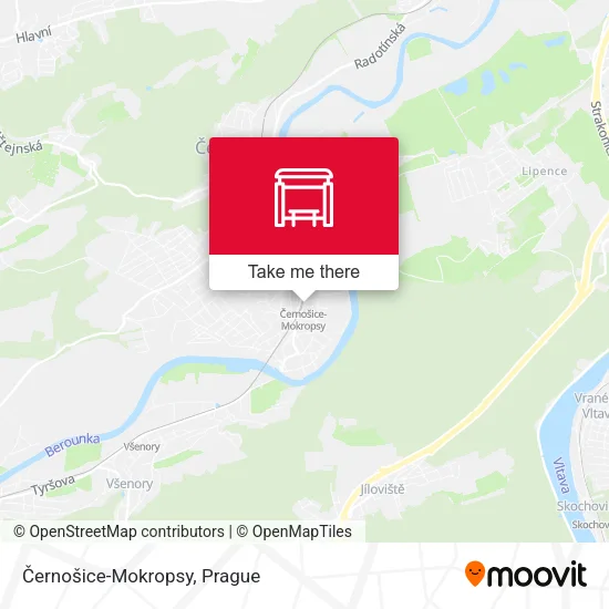 Карта Černošice-Mokropsy