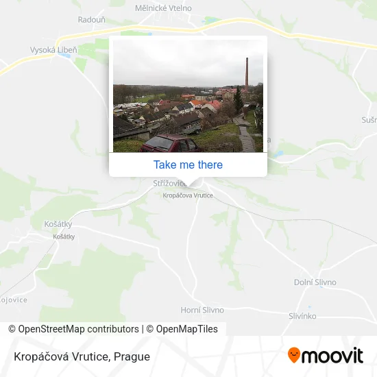 Карта Kropáčová Vrutice