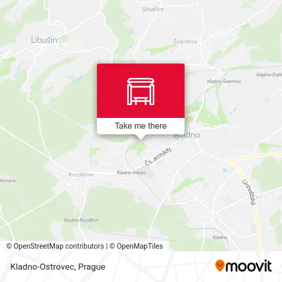 Карта Kladno-Ostrovec