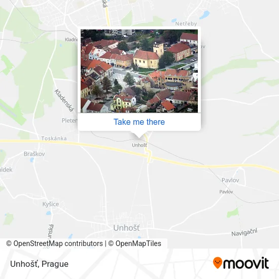 Карта Unhošť