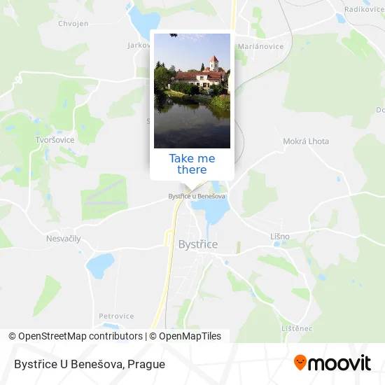 Карта Bystřice U Benešova