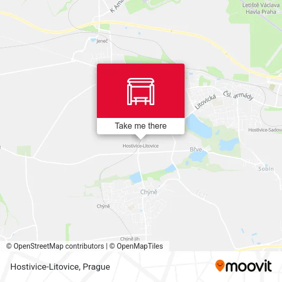 Карта Hostivice-Litovice