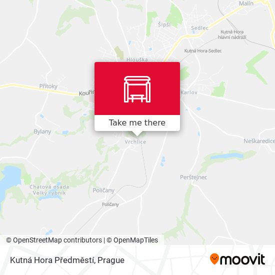 Kutná Hora Předměstí map