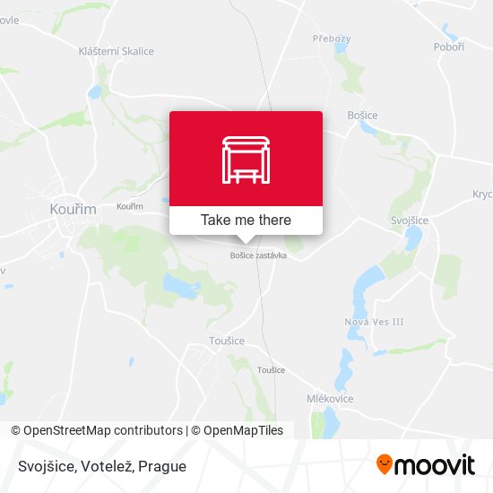 Svojšice, Votelež map