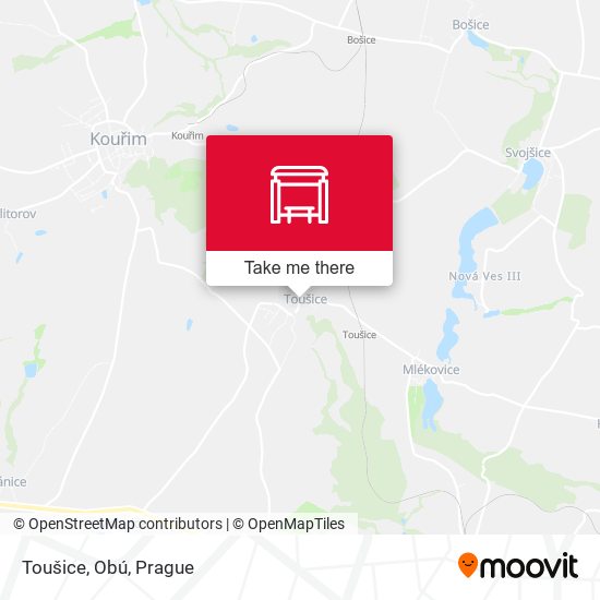 Карта Toušice, Obú