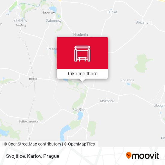 Карта Svojšice, Karlov