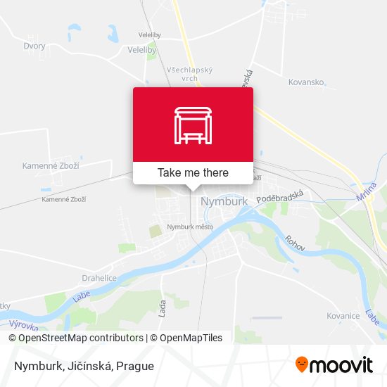 Nymburk, Jičínská map