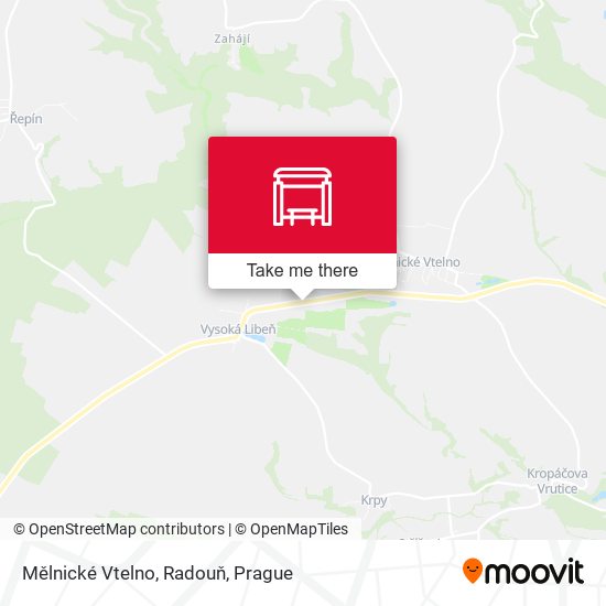 Mělnické Vtelno, Radouň map