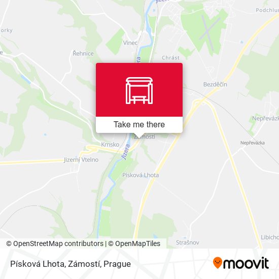 Písková Lhota, Zámostí map