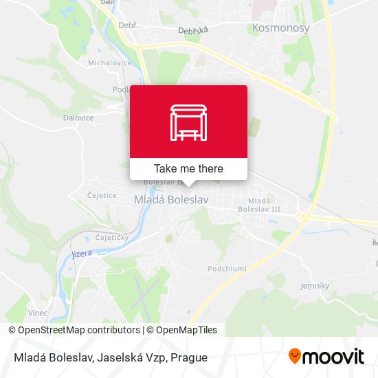 Mladá Boleslav, Jaselská Vzp map