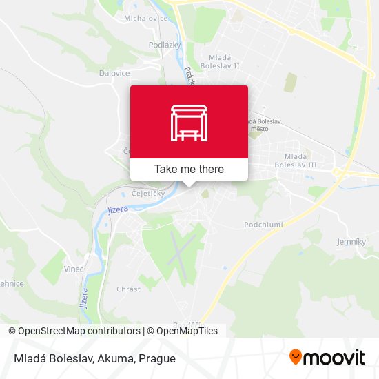 Карта Mladá Boleslav, Akuma