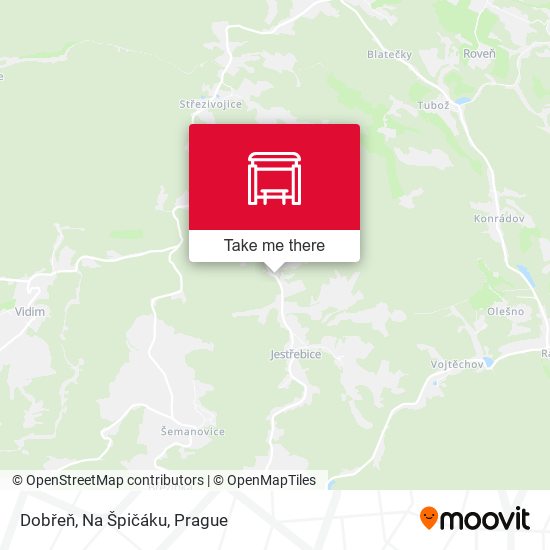 Dobřeň, Na Špičáku map