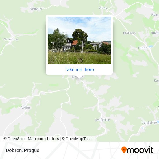 Dobřeň map