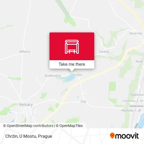 Карта Chržín, U Mostu