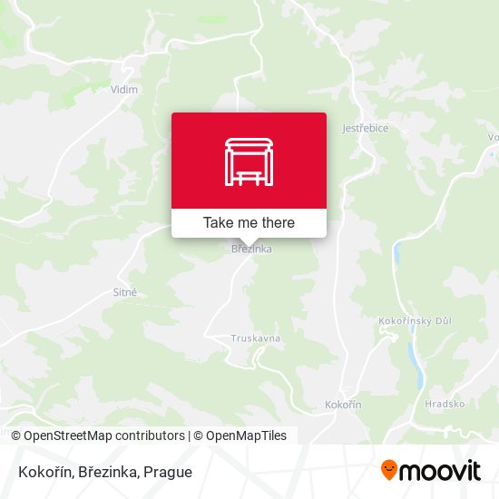 Kokořín, Březinka map
