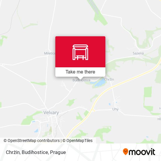 Chržín, Budihostice map