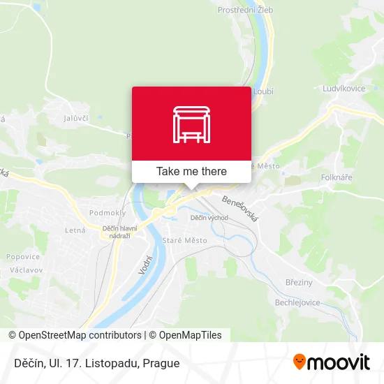 Карта Děčín, Ul. 17. Listopadu