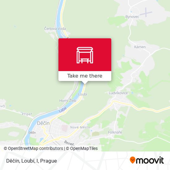 Děčín, Loubí, I map