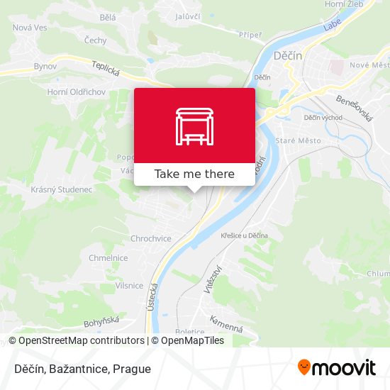 Děčín, Bažantnice map