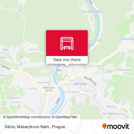 Děčín, Masarykovo Nám. map