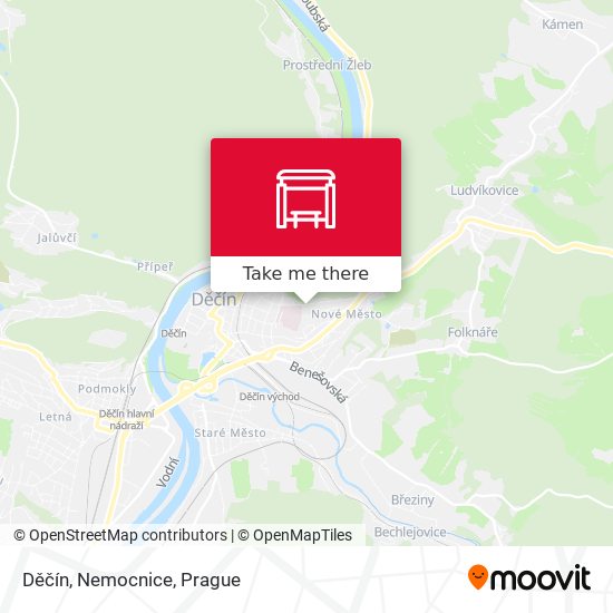 Děčín, Nemocnice map