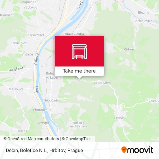 Děčín, Boletice N.L., Hřbitov map