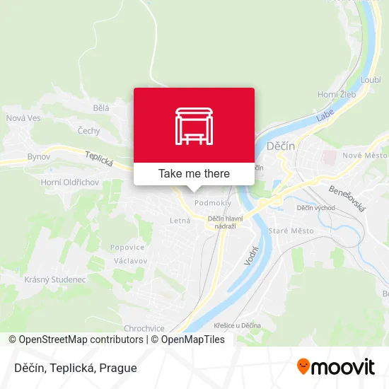 Карта Děčín, Teplická